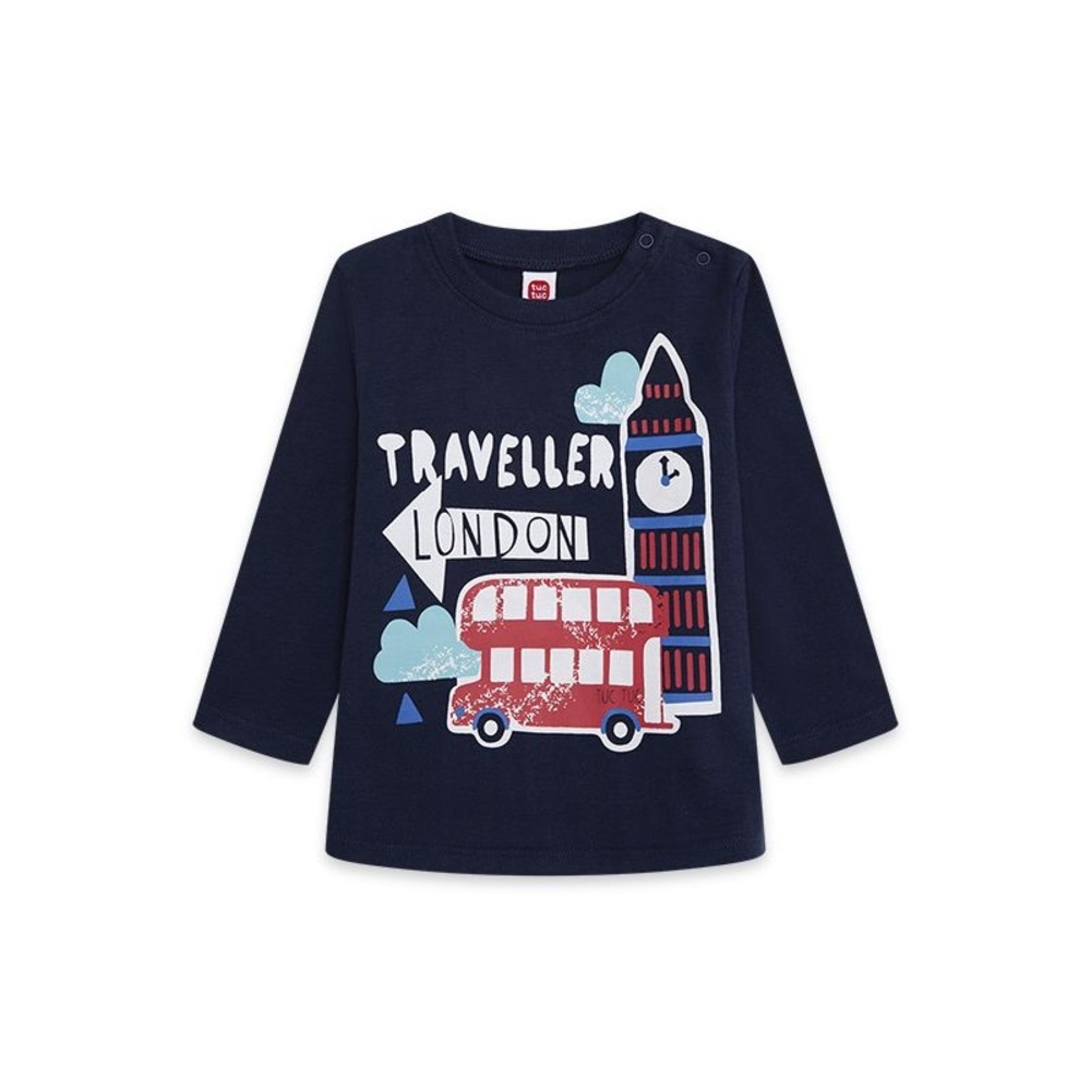 Navy Blue London Adventure Long Sleeve Tee - Picture 1 of 3